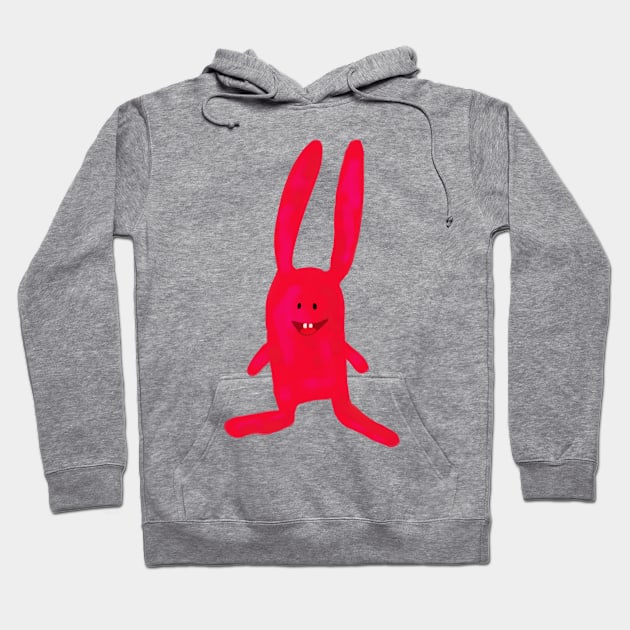 Pinkish Red Bunny by Cherie(c)2022 Hoodie by CheriesArt